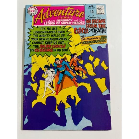 Adventure Comics #367 DC Comics 1968 Silver Age Comic Book- Great Condition - Picture 1 of 12